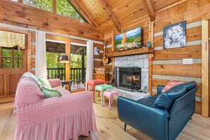 TV, fireplace, offices