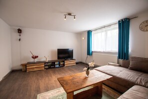 TV, DVD player, stereo
