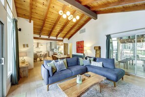 House (2 Bedrooms) | Interior - Game Room + Deck: Wooded Big Bear Lake Retreat (Big Bear Lake)