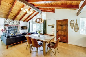 House (2 Bedrooms) | Interior - Game Room + Deck: Wooded Big Bear Lake Retreat (Big Bear Lake)