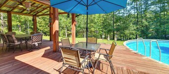 Pool & Deck: Pond-view Getaway in Newnan!