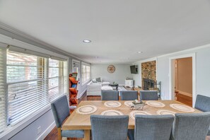 House (2 Bedrooms) | Interior - Pool & Deck: Pond-view Getaway in Newnan! (Newnan)