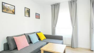 Classic Apartment, Balcony | Living room | Smart TV
