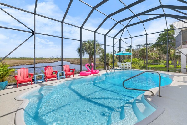 屋外プール、温水プール