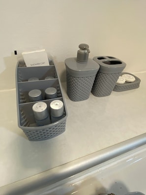 Hair dryer, towels
