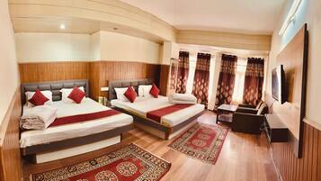 Deluxe Room, 2 Queen Beds | Desk, laptop workspace, free WiFi, bed sheets