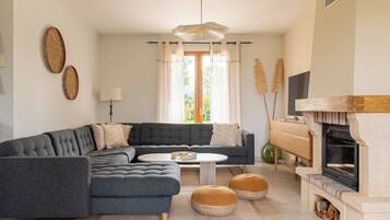 TV connectée, cheminée, baby-foot, table de tennis de table