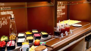 Daily buffet breakfast (CHF 18 per person)