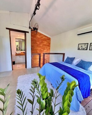 Villa superior, 1 cama matrimonial y sofá cama, aire acondicionado, vista al jardín