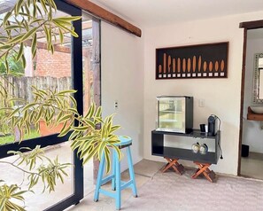 Villa Superior, 1 letto matrimoniale con divano letto, aria condizionata, vista giardino | Area soggiorno