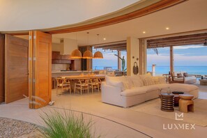 Smart TV, fireplace, video games, DVD player