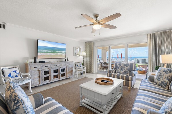 Smart TV, table football, ping pong, books