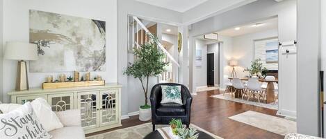 Televisie en een open haard