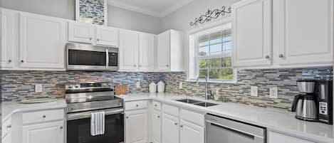 Microwave, oven, stovetop, dishwasher