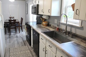 Microwave, oven, stovetop, dishwasher