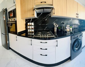 Microwave, oven, stovetop