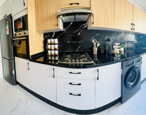 Microwave, oven, stovetop