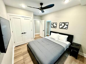 2 bedrooms, in-room safe, iron/ironing board, WiFi