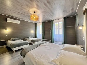 4 chambres, fer et planche à repasser, Wi-Fi, draps fournis