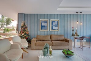 Living area - Apt With River View and Balcony Pontal Bcl402 (Ilhéus)