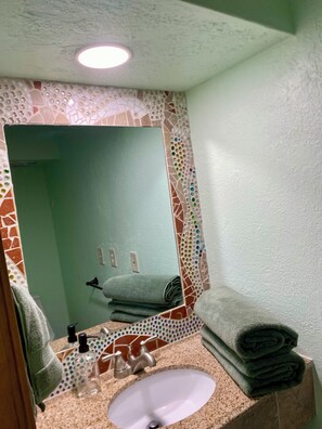 Towels, soap, toilet paper