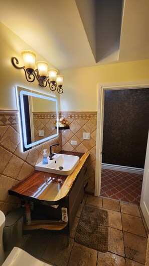 Shower, eco-friendly toiletries, hair dryer, bidet - Two Kings Chicago
A unique royal environment, kingly comfort! (Villa Park)