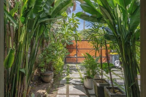 Canggu Tiny Tropical House - close to beach, with AC, kitchen & garden.