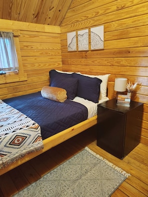 Cabana, vistes al parc | Roba de llit