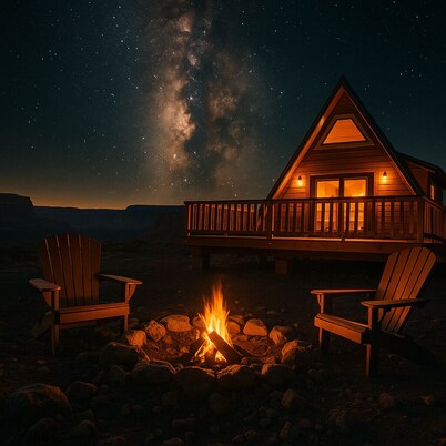 Grand Canyon A-Frame Hot tub & Sauna