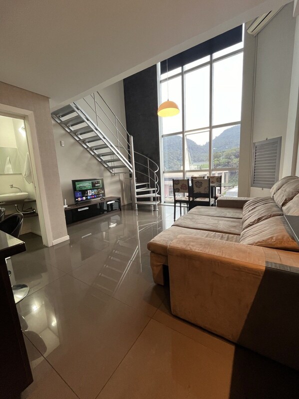 Basic Apartment | Living area - Saint Sebastian Flat 515 (Jaragua do Sul)