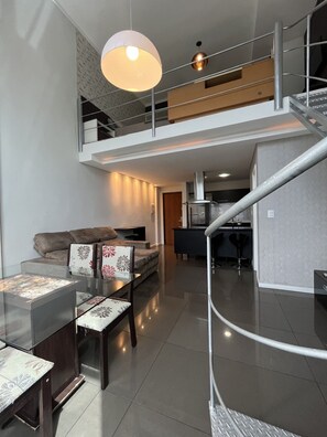 Basic Apartment | Living area - Saint Sebastian Flat 515 (Jaragua do Sul)