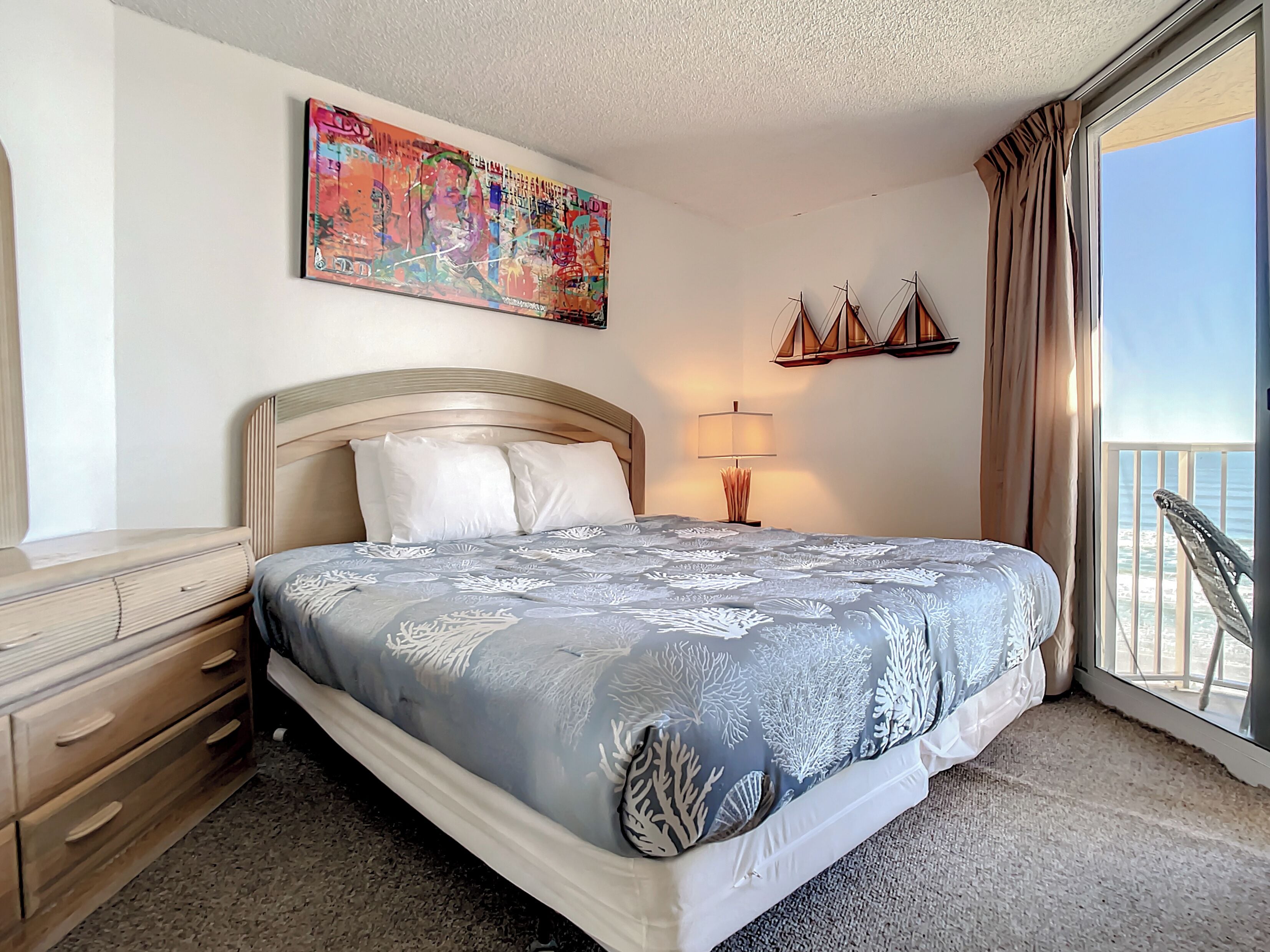 公寓客房, 多張床, 陽台, 海景 (Oceania Beach Club 802) | 2 間臥室、獨特裝潢、布置獨特、床單