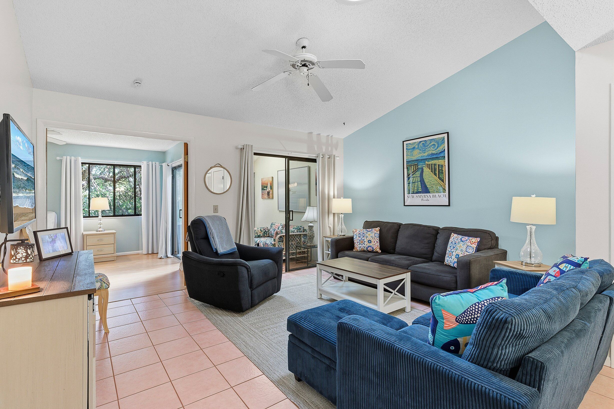 Villa, Multiple Beds, Patio, Pool View (Sea Woods Villa 4263) | Living area | 42-inch flat-screen TV with digital channels