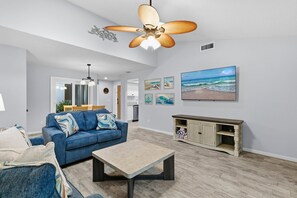 Villa, Multiple Beds, Patio, Pool View (Sea Woods Villa 4350) | Living area | 42-inch flat-screen TV with digital channels