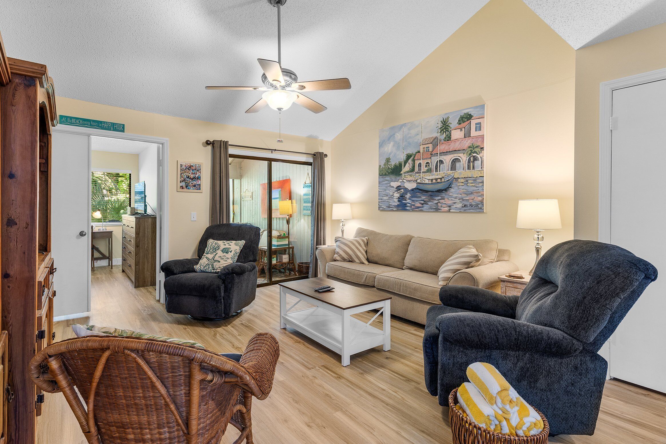 Villa, Multiple Beds, Kitchen, Pool View (Sea Woods Villa 4406) | Living area | 42-inch flat-screen TV with digital channels