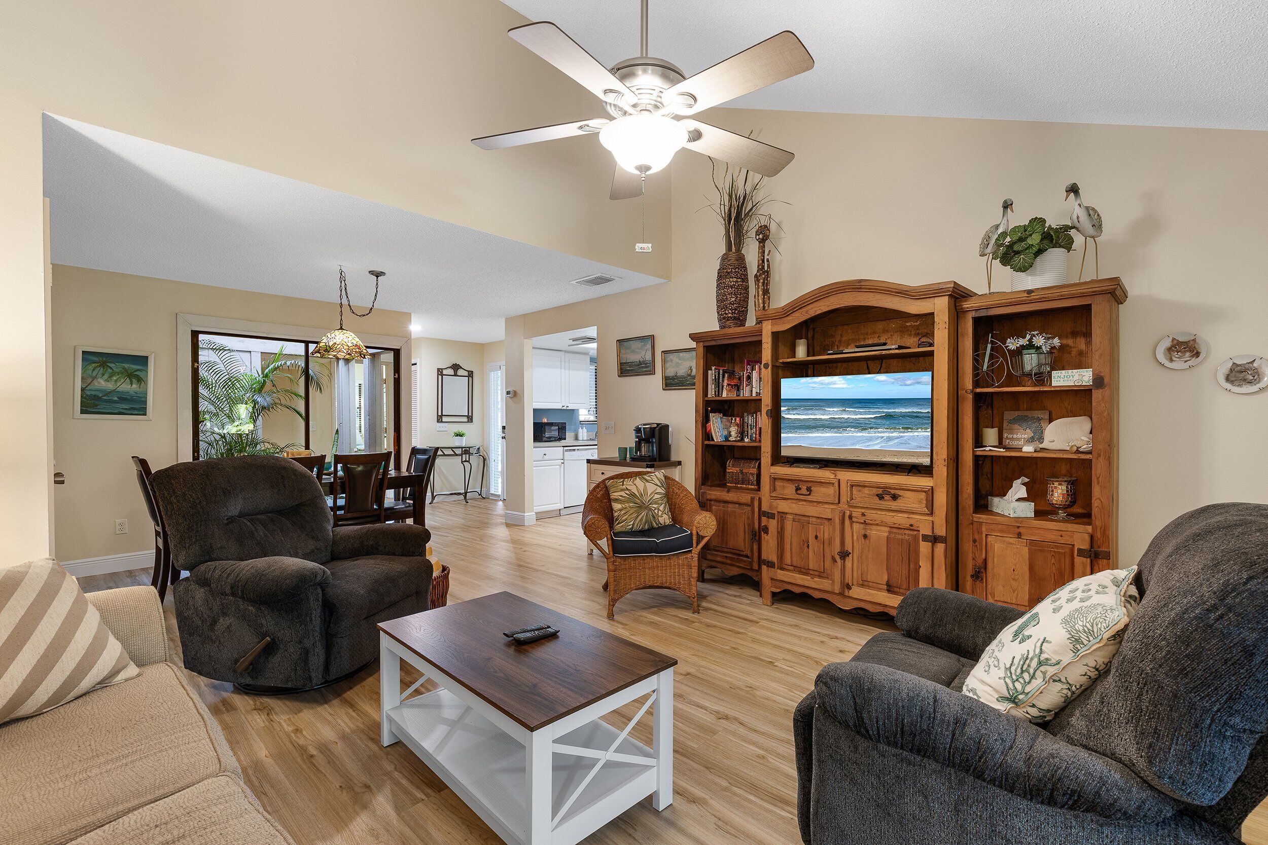 Villa, Multiple Beds, Kitchen, Pool View (Sea Woods Villa 4406) | Living area | 42-inch flat-screen TV with digital channels