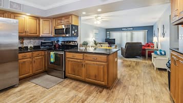 Condo, Multiple Beds, Balcony, Pool View (Win-San A101) | Private kitchen | Coffee/tea maker