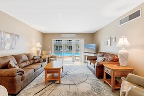Condo, Multiple Beds, Patio, Pool View (Win-San C102) | Living area
