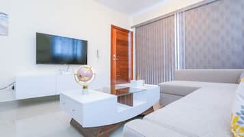 Apartment, 2 Schlafzimmer, eigenes Bad, Stadtblick | Wohnbereich