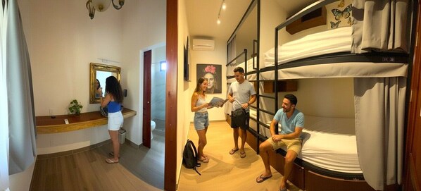 Deluxe Shared Dormitory, Mixed Dorm, Private Bathroom, Garden View | Blackout drapes, free WiFi