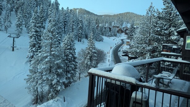 A snow-covered mountain landscape with a ski lift and buildings in the background. - CLOSEST HOME TO A CHAIRLIFT & HIKING ON THE PLANET! SLEEPS 8, CLEAN, WIFI, VIEWS (Stateline)