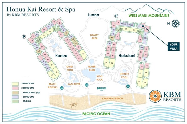 Property amenity - Honua Kai Hokulani 2 Free Rental Cars KBM Resorts Spacious Floorplan 2 Units, 4 Bedrooms Ml-1574 (Kaanapali)