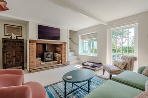 Smart TV, chimenea