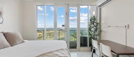 Studio, 2 Tempat Tidur Double, balkon, pemandangan laut | Wi-Fi gratis