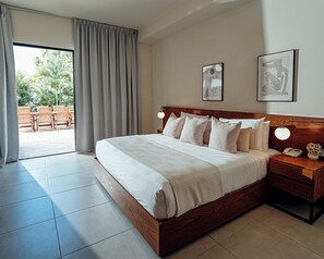 Premium bedding, memory foam beds, free minibar items, in-room safe