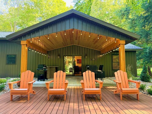 Riverfront Serenity, Rustic Charm and World Class Fishing on the Muskegon River.