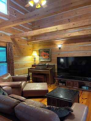 TV, offices - Scenic Mountaintop Cabin near McLemore Golf & Chattanooga (Pinecone) (Rising Fawn)