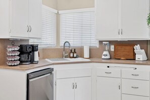 Microwave, stovetop, dishwasher