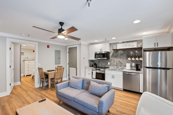 Condo, 1 Queen Bed, Patio, Garden View (Carters Court Cozy Hideaway) | Living area | 55-inch flat-screen TV with digital channels