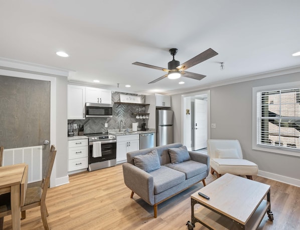 Appart'hôtel, 1 grand lit, patio, vue jardin (Carters Court Cozy Hideaway) | Intérieur